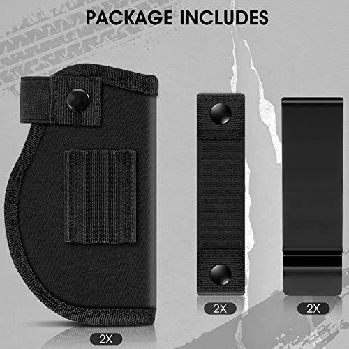 2 Pack Gun Holster, Concealed Carry Holsters For Women Men, Universal Holster For Pistol, Iwb Holster For Most Compact Subcompact P365 P938 Glock 19 26 27 43 Taurus G3C Sccy Cpx-2 M&P Shield 9Mm #TOP6