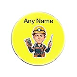 UNIGIFT Glasuntersetzer mit Aufschrift 'Sparky/Lineman', rund, 4er-Set (professionelles...