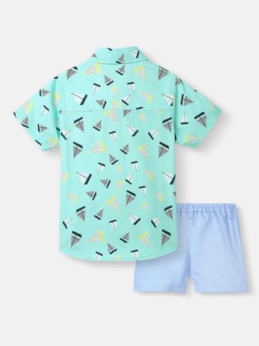 Image of Nautinati Boys Printed Shirt & Short Clothing Set Combo | Age 0-3 Years
