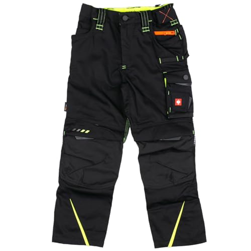 Engelbert Strauss Unisex - Kinder Bundhose e.s.Motion 2020, Farbe:schwarz/warngelb/warnorange, Größe:146/152