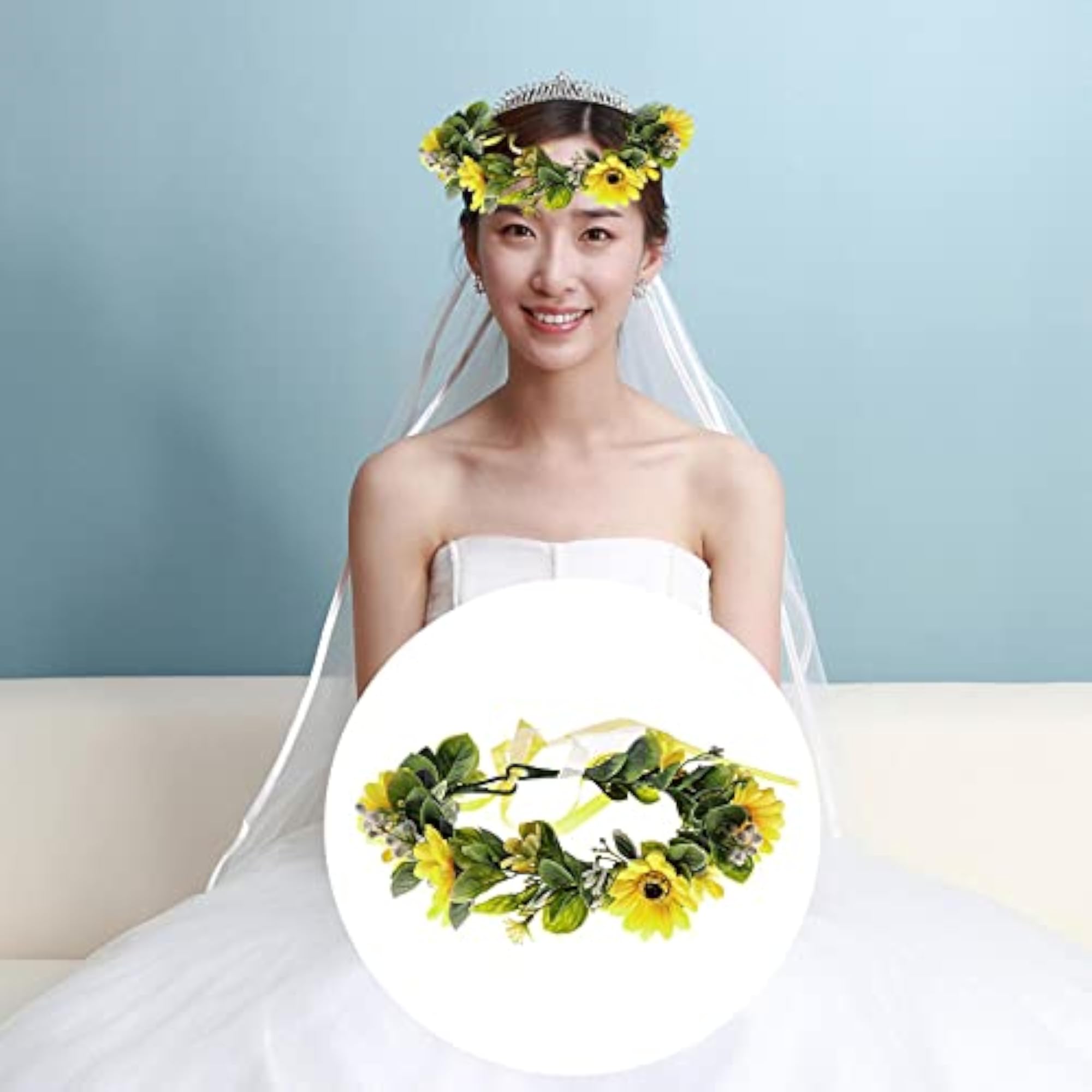 Handmade Leaf Flower Crown Garland Headpiece for Weddings