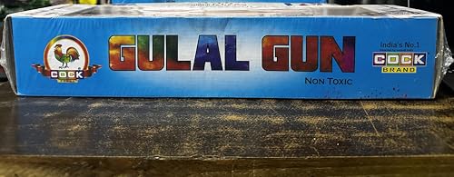 Image of Gulal Gun & Combo of 1 Gulal Packets100% Natural and Herbal Gulal | Toy Gun for All Age Groups | Gun for Gulal on Holi | Holi Toy