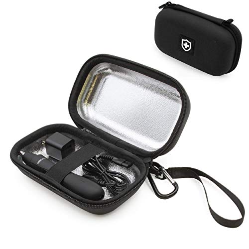 CASEMATIX Hard Shell Nose Hair Trimmer Travel Case Compatible with Manscaped Weed Whacker - Holds Nose Trimmer, Charger and Cable, Cleaning Brush and Trimmer Accessories - Case Only