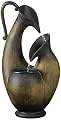 Weathered Jug 24" High Small Rustic Outdoor Decor Faux Stone Tabletop Fountain Tiered Waterfall Cascading Water Feature for Outside Garden Patio Yard Backyard Porch Deck Relaxation - John Timberland