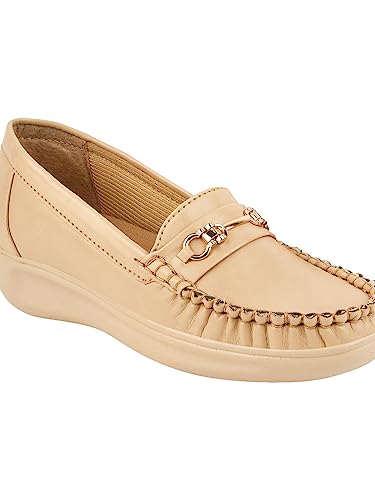Image of Shoetopia Women's Comfort Loafers - Soft Sole Slip-On Moccasins with Horsebit Detail | Casual & Office Wear Flats