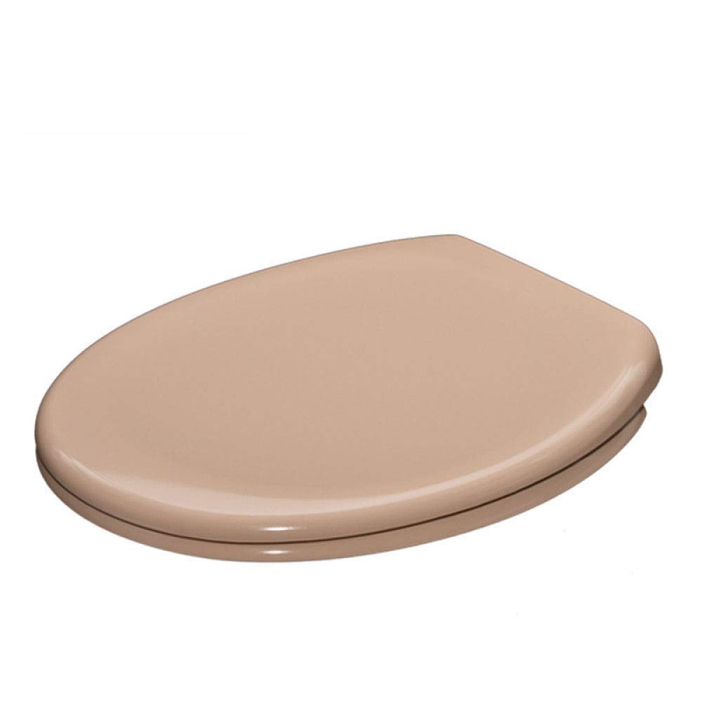 Toilet seat， Toilet seat Cover Seat O Type Cover with Cushioning Urea-Formaldehyde(Bruin)