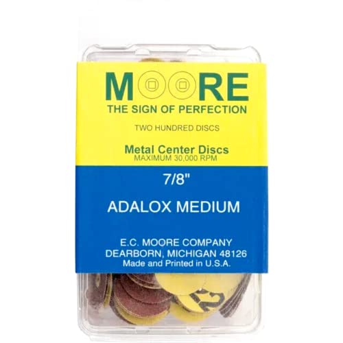 E C Moore's Adalox Schleifscheiben – Medium, 2,2 Cm – 200 Stück