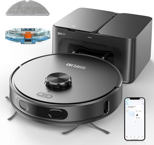 Robot Vacuum and Mop Combo, Robotic Vacuums Cleaner with LiDAR Navigation, Smart Mapping, Strong...