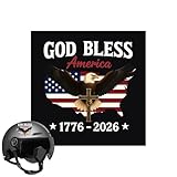 Film autocollant pour voiture - Motif patriotique - Film pour fenêtre - Motif américain 250e anniversaire - Pour berline SUV Capot isotherme - Casque d'ordinateur portable