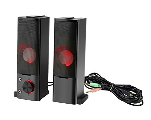 Jrechio Stéréo Surround Music Smart Enceintes Colonne Barre de Son for l'ordinateur PC Cahier d'accueil la télé Haut-parleurs zhengzilu