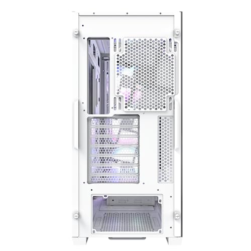 Image of Montech AIR 903 MAX, E-ATX Mid Tower Case, High Airflow, 3X 140mm ARGB PWM & 1x 140mm PWM Fans Pre-Installed, Tempered Glass Side Panel, Mesh Front, Type-C, Support 4090 GPUs, White