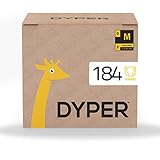 DYPER | Responsibly Sourced Bamboo Baby Diapers | Ink Free, Soft + Durable | Medium | 13-22 lbs | 184 Count