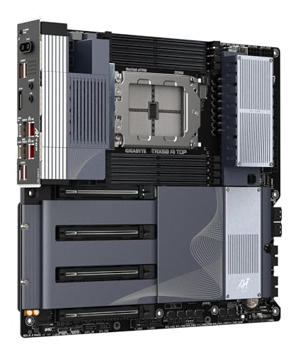 GIGABYTE TRX50 AI TOP-2B Scheda Madre – CPU AMD Ryzen Threadripper PRO 7000, VRM digitale a 16+8+4 fasi, fino a 5200 MHz DDR5, 4 x M.2 PCIe 5.0, Wi-Fi 7, LAN 10 GbE, USB 4 - Scheda madre - Immagine 2