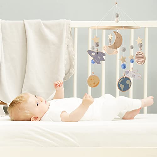 image for OESSUF Baby Mobile for Crib, Astronaut Crib Nursery Mobile for Boys Gi