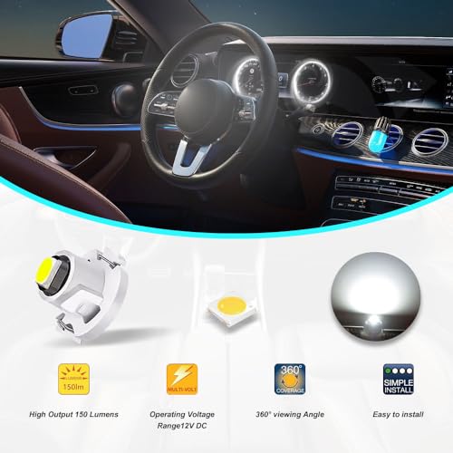 10 piezas de luces LED T3 para tablero de auto miniatura 5