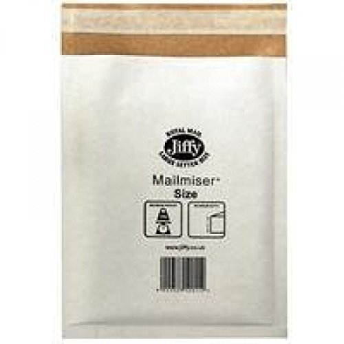 Jiffy Mailmiser Protective Envelopes Bubble-lined No.0 White 140x195mm Ref JMM-WH-0 [Pack of 100]