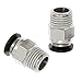 TOUHIA Pneumatic Male Straight Push to Connect Fitting 6mm Tube OD x 1/4