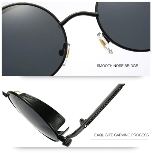 Image of Joopin Small Round Sunglasses Hippie Circle Sun Glasses UV400 Protection