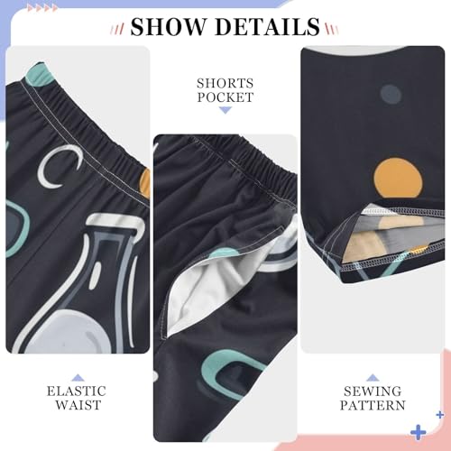 ZZXXB Chemical Formula Experiment Boys Long Pants Soft Trousers Elastic Waist Kids Lounge Bottoms with Pockets S-XL4