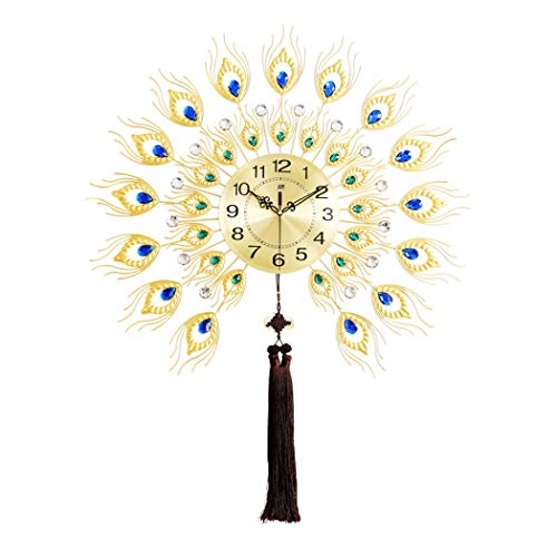 Horloge murale paon silencieuse pour sublimer la décoration de votre salon
