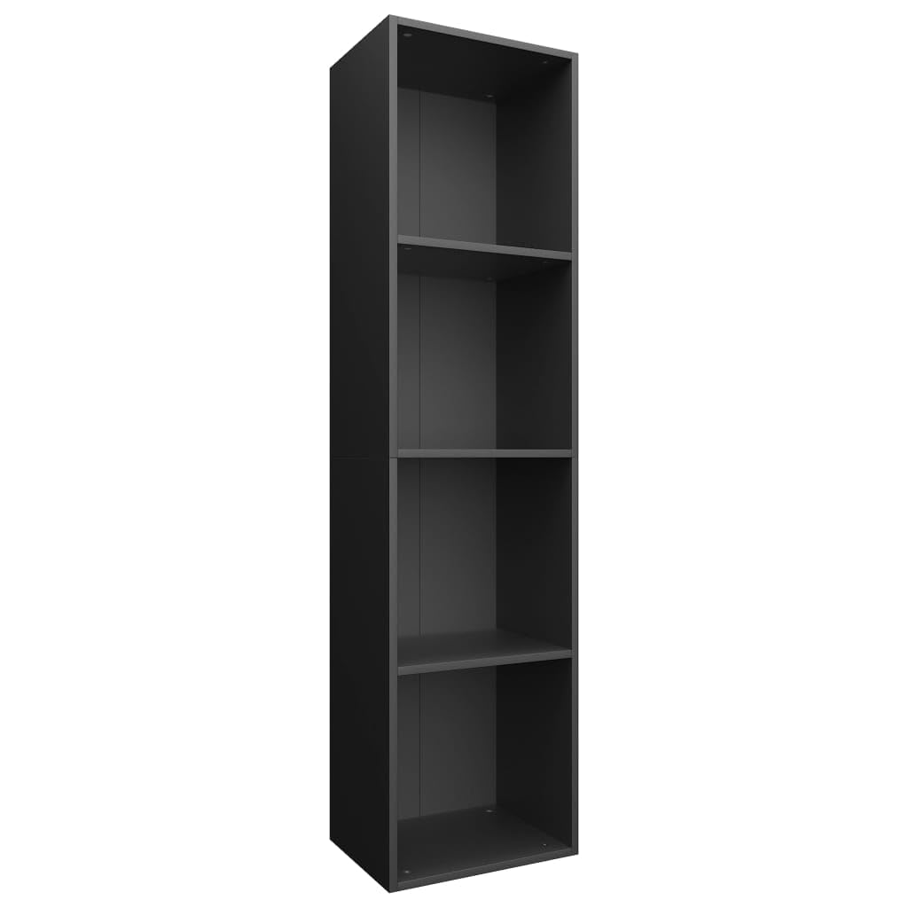 vidaXL Libreria/Mobile TV con 3 Vani a Giorno Classico Robusto Armadietto Basso Base Porta TV Orizzontale Nero 36x30x143 cm in Truciolato