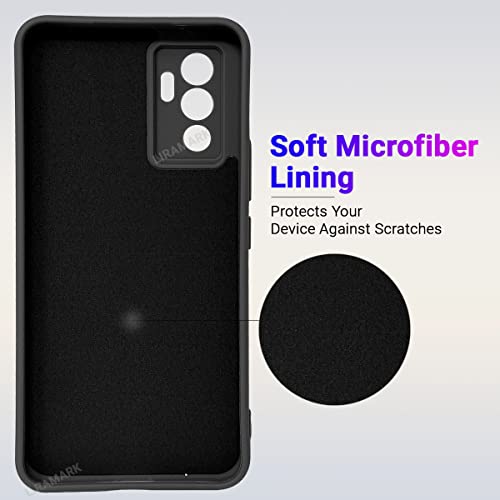 Image of LIRAMARK Silicone Soft Back Cover Case for Vivo V23e 5G / Vivo S10e 5G / Vivo Y75 4G (Silicone Black)