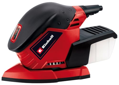Einhell TE-OS 1320 LEVIGATRICE ORBITALE PALMARE (tensione 220 V, potenza 130 W, oscillazioni al min. 24000, ampiezza oscillazioni 2 mm, platorello 150 x 150 x 100 mm, Inclusi 3 fogli carta abrasiva)
