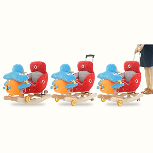 ZHANGYUEFEIFZ Schaukelpferd Plüsch Schaukeltier Pferd Rocking Horse Kinderstuhl Baby Trojanspielzeug Geschenk Nette… – Bild 8