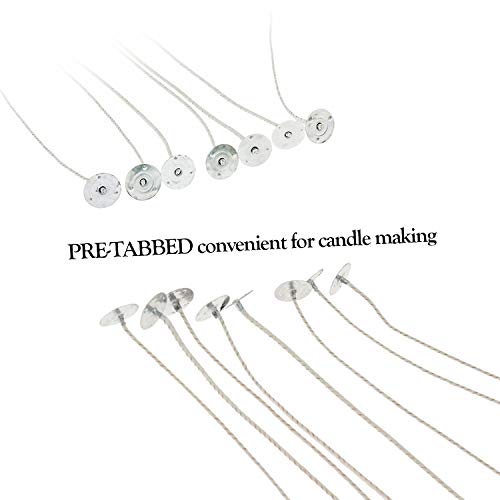 100Pcs/Lot Candle Wicks For Candle Making - Coated With Natural Soy Wax, Low Smoke - Cotton Threads Woven With Paper - Candle Diy (6 Inch) #TOP3