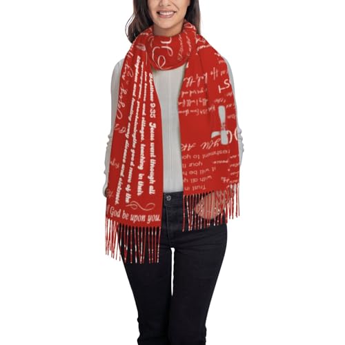 YQIUSM Red Prayer Shawl For Women Christian Church Wrap Scarf Cloth Apparel2
