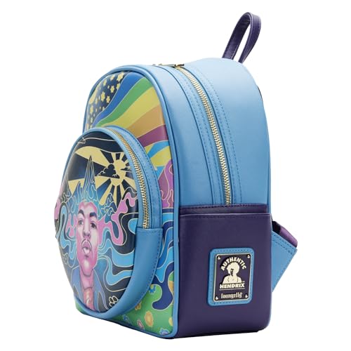 Loungefly Jimi Hendrix Psychedelic Landscape Zip MINI Backpack2