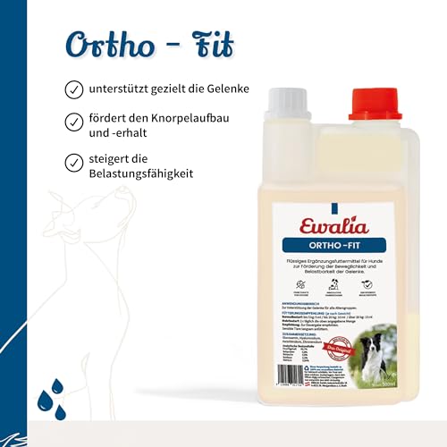 NEU! EWALIA Ortho - Fit für Hunde - Schenken Sie Ihrem Hund Neue Bewegungsfreude mit unserer natürlichen Gelenkunterstützung - mit Tierärzten entwickelt, 100% Natur pur, frei von Zusätzen - 500ml