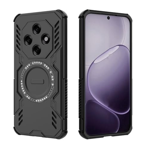 Image of Back Cover Case for Oppo F31 Pro 5G | 360 Protection Mobile Phone Case Mag-Safe | Camera Protection | Oppo F 31 Pro 5G Back Cover | Oppo F31 Pro 5+G - Black TPU+PC