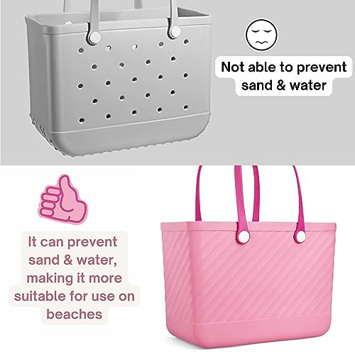 Sac de plage imperméable EVA anti-sable | Grand cabas lavable rose