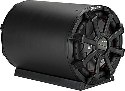 KICKER 46CWTB104 TB10 10-inch Loaded Weather-Proof Subwoofer Enclosure w/Passive Radiator - 4-Ohm, 400 Watt
