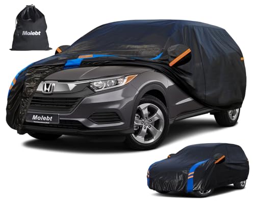 Image of Custom Fit SUV Car Cover for Honda HR-V HRV (1995-2026), Upgraded Waterproof All Weather Outdoor Auto Cover with Driver Door Zipper & Mirror Pockets, UV /Snow /Dust Protection