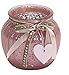 Produktbild Werner Voß Windlicht aus Glas, rosa, mit Holzherz (11,5 x 10,5 cm)