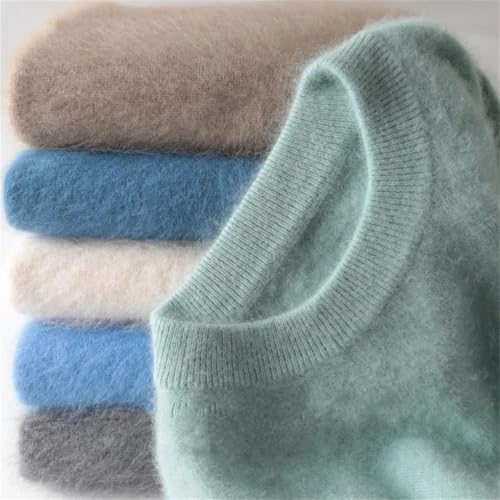 Men's Cashmere Sweater O-Neck Pullovers Knit Sweater Winter Tops Long Sleeve Casual Soft Jumpers2