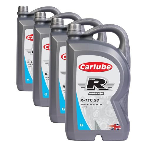 Huile minérale 20W-50 moteur essence diesel, pack de 4 bidons 5 L CarLube