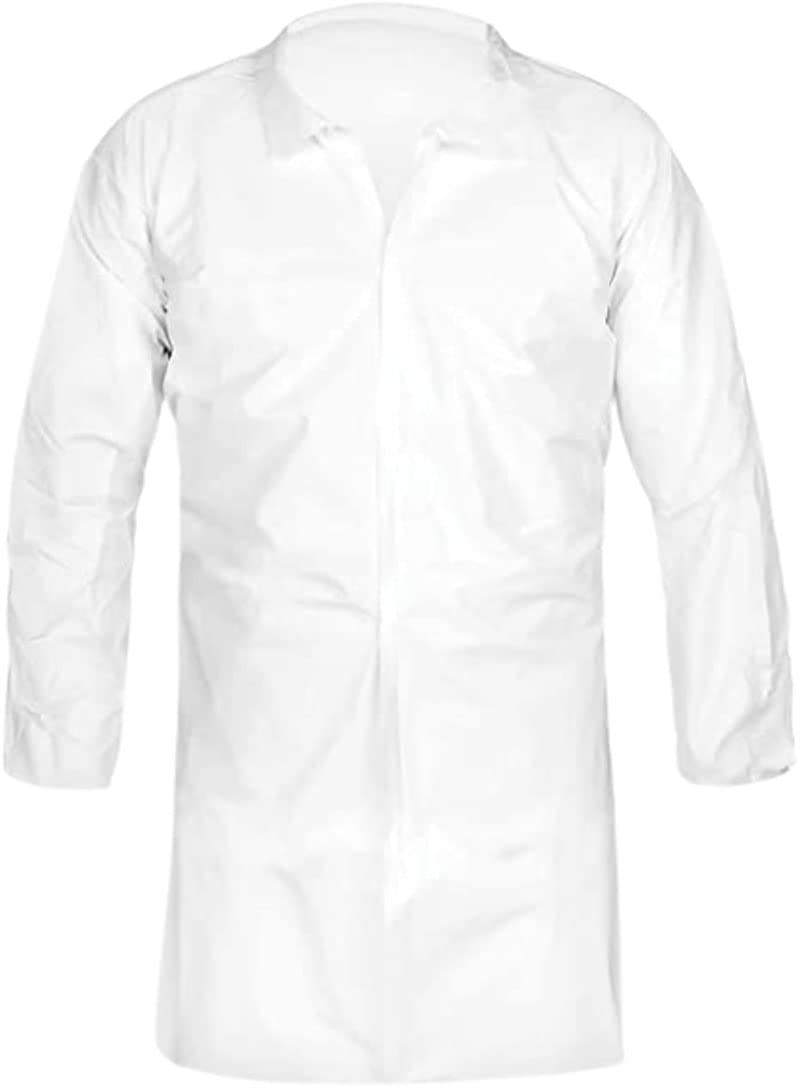 CTL140-4X Disposable Lab Coat 4X White MicroMax NS Snap Closure
