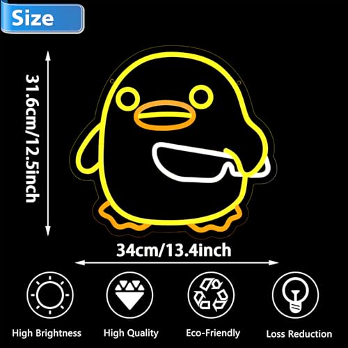 Image of Ducks Neon Lights,LED Ducks Neon Signs for Wall Decor,Neon Light Sign Neon Room Decor,USB Night Lights for Bedrooms,Games Rooms,Parties,Holiday Gifts(13.4 * 12.5in)