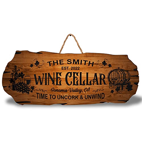 WODORO Wine Cellar Wood Sign, Vineyard & Tasting Room Decor