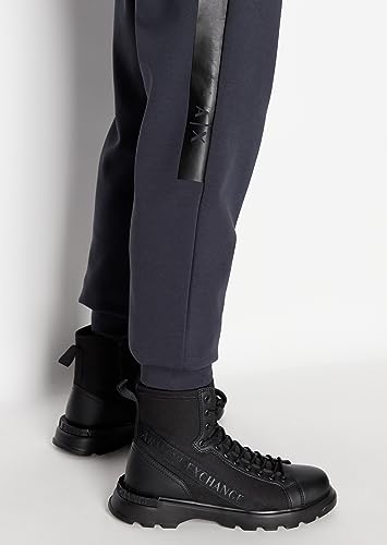 Armani Exchange Men's Cotton Jersey Drawstring Joggers with Leather Look Side Logo4