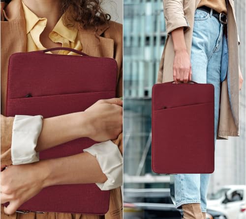 Image of Laptop Sleeve 17 17.3 Inch for HP Pavilion 17 / Envy 17 / Dell Inspiron XPS /Lenovo IdeaPad ThinkPad /LG Gram /MSI /ASUS ACR Notebook /Razer Blade Pro 17 Computer Bag, Wine Red