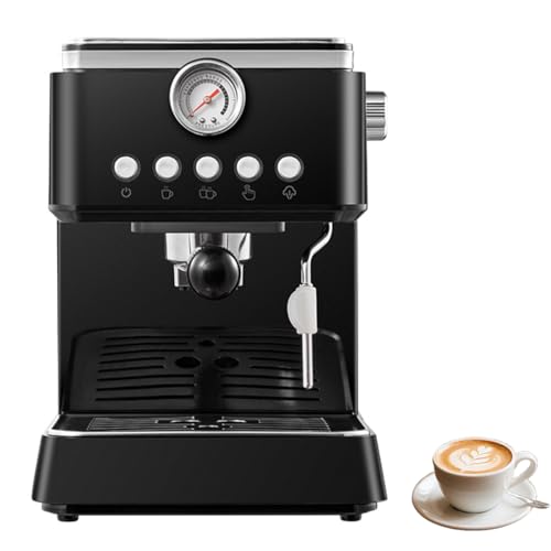 Máquina de café espresso con varita de vapor, múltiples modos de preparación, control preciso de temperatura, cafetera barista doméstica, fácil de limpiar con tanque de agua desmontable