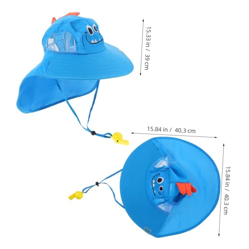 Sun Hat for Boy Girl Adjustable Wide Brim Beach Cap with Neck Flap Breathable Boy Girl Sun Hat for Boys and Girls Cute Uv Shielding Design2