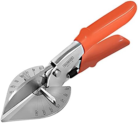 TOWOT Sharp Multi Angle Miter Shear Cutter,Adjustable at 45 to 135 Degree with Safety Lock Hand Tools for Cutting Plastic, PVC and Molding Trim