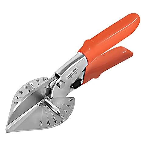 TOWOT Sharp Multi Angle Miter Shear Cutter,Adjustable at 45 to 135 Degree with Safety Lock Hand Tools for Cutting Plastic, PVC and Molding Trim Cover