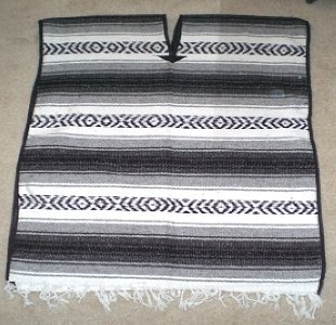 Mexican Blanket Poncho Costume (Gray)
