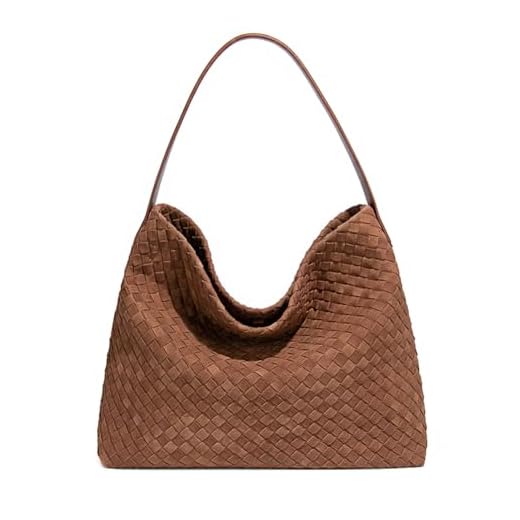 KlaOYer Woven Suede Summer Tote Bag